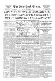 New York Times, December 8, 1941: Pearl Harbor