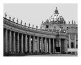 Buy St Peters, Rome, Italy, B & W Photograph at AllPosters.com