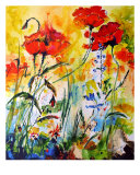 Buy Drunk On Poppies Oil Painting Original at AllPosters.com