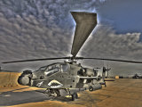 Buy Seven Exposure HDR Image of a Stationary AH-64D Apache Helicopter at AllPosters.com