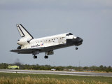 Buy Space Shuttle Discovery Approaches Landing on the Runway at the Kennedy Space Center at AllPosters.com