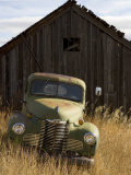 Abandoned Pick-Up Truck in Front of an Old Shed, Marysville, Montana