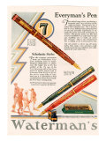 Buy Waterman's, Magazine Advertisement, UK, 1929 at AllPosters.com