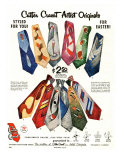 Cutter Cravat, Magazine Advertisement, USA, 1950 Premium Poster