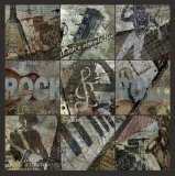 Rock & Roll 9-Patch Art Print