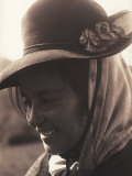 Close-up of Young Woman in Traditional Costume