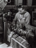 Ferrari Factory, Worker Operating a Machine