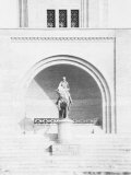 Equestrian Monument to Benito Mussolini in the Littoriale of Bologna