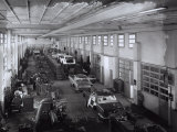 Workers Working on Cars in the Ferrari Factory