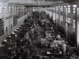 Many Workers Operating Machinery at the Ferrari Factory