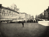 View of Trieste with a Canal, the Stella Polare Cafe and the Serbian Orthodox Church