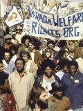 Actress Jane Fonda and Ralph Abernathy Joining Together for a Welfare Rights March