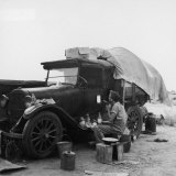 Buy Migratory Worker Shaving on the Road at AllPosters.com