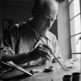 Artist Lyonel Feininger at Work