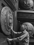 Buy Door of Federal Reserve Bank with Seals of the 6 New England States at AllPosters.com