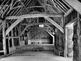 View of the Interior of the Mayflower Barn from a Story Concerning William Penn