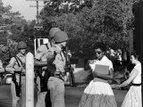 Buy Teenager Elizabeth Eckford Turned Away From Entering Central High School by Arkansas Guardsmen at AllPosters.com