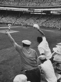 Fans Cheering at Milwaukee Braves Home Stadium During Game with Ny Giants