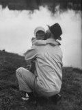 WWII Veteran Harold Lumbert Consoling His Daughter Sue
