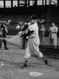 Ted Williams, Player for the Red Sox, Taking Batting Practice