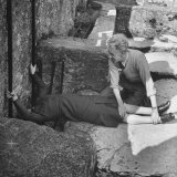 Woman Kissing the Blarney Stone
