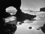 Natural Gateways Formed by the Sea in the Rocks on the Coastline