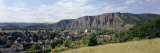 Village and Rotenfels Nahe Rock Formation, Bad Munster Am Stein-Ebernburg, Bad Kreuznach, Germany