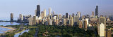 Hancock Building and Sears Tower, Lincoln Park, Lake Michigan, Chicago, Illinois, USA