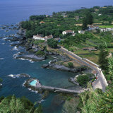 Buy Houses and Rocky Coastline in the South of the Island of Sao Miguel in the Azores, Portugal at AllPosters.com