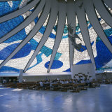 Buy Interior of the Catedral Metropolitana, Brasilia, Brazil, South America at AllPosters.com