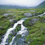 Buy Stream Rushing over Rocks in a Wet Misty Environment, Estoroy Island, Faroe Islands, Denmark at AllPosters.com