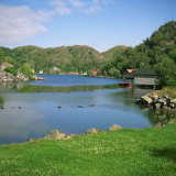 Buy Small Wooden Houses on an Inlet, Near Stavanger, West Norway, Scandinavia, Europe at AllPosters.com