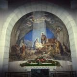 Interior of Church with Nativity Scene, Israel, Middle East