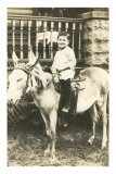 Boy Riding Mule