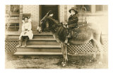 Boy Riding Donkey