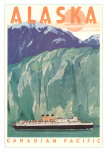 Cruise Liner by Alaskan Glacier