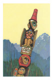Buy Totem Pole and Mountains at AllPosters.com