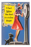 Woman on Scale with Scottie Dog