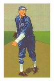 Baseball Player in Blue Uniform
