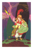 Little Harem Girl with Bird of Paradise