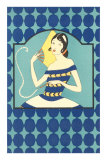 Woman with Cigarette Holder and Fan