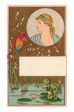 Victorian Frog and Kingfisher
