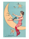 Woman Giving Wine to Moon