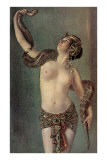 Buy Semi-Naked Egyptian Woman with Python at AllPosters.com