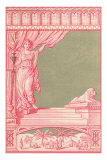 Buy Classic Caryatid and Lion Statue at AllPosters.com