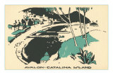 Graphic of Avalon, Catalina Island, California