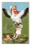 Victorian Babies with Stork