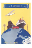 Travel Poster with Trains, Boats, Planes