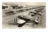 Randolph Field, Texas, with Fighter Planes