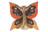 Butterfly Lady, Art Nouveau